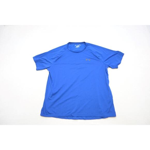 Under Armour Gym Shirt The Tech Tee HeatGear Blue Athletic Mens Size XL - Picture 5 of 10